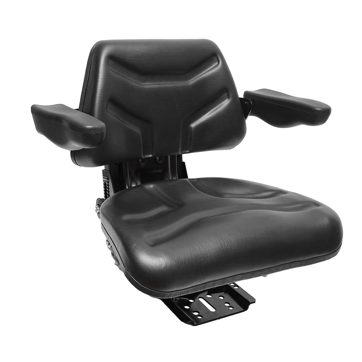 Scaun pentru tractor, negru, reglabil cu cotiera, latime sezut 485mm